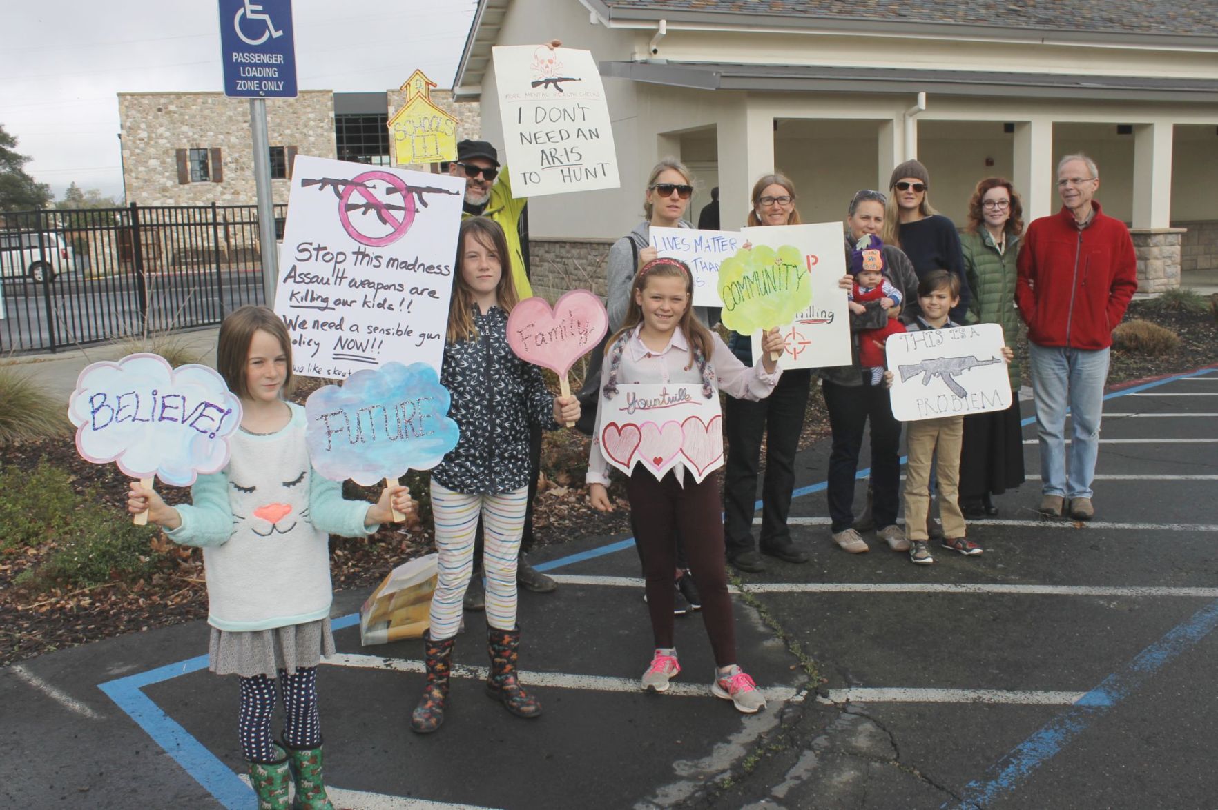 Young students gather at St. Helena High School